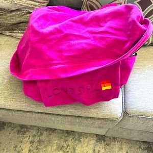 Pink lovesac - movie sac cover